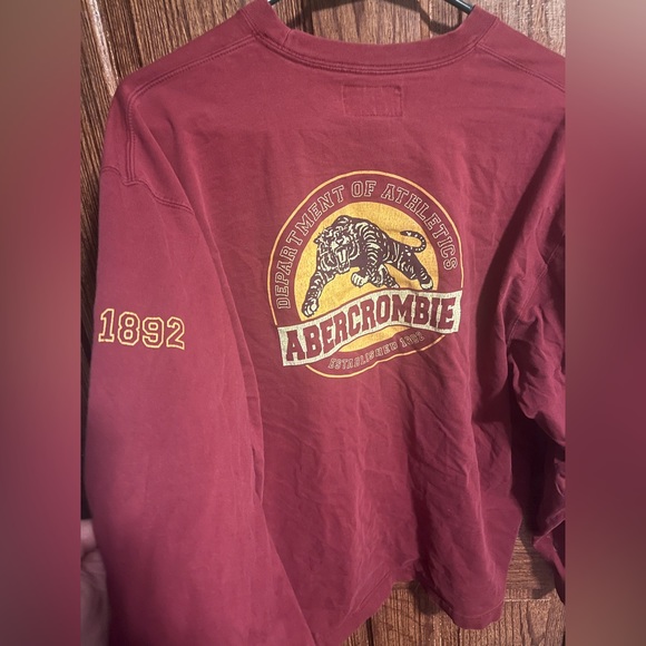 Vintage Abercrombie long sleeves varsity top 🩵